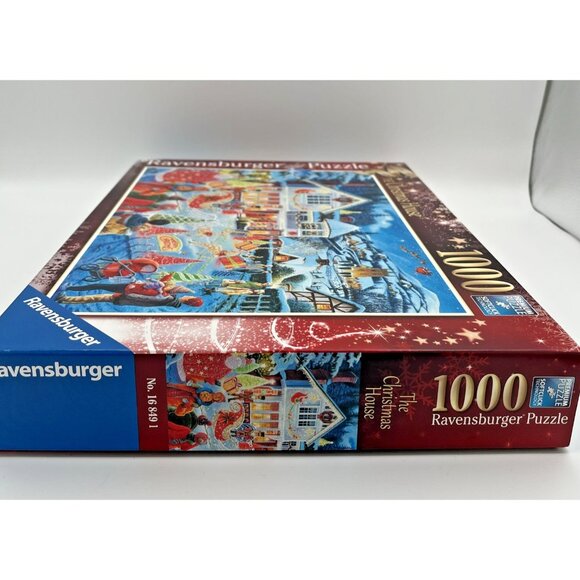Ravensburger 1000pc The Christmas House 2021 jigsaw puzzle Complete - Picture 7 of 10